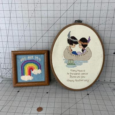 #420 You Are My Rainbow Needlepoint and Many Moon Anniversary