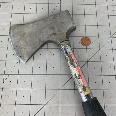#423 Vintage Drop Forged Hatchet Hand Axe With Rubber Handle