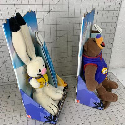 #427 Olympic SLC 2002 Posable Mascots Powder and Coal