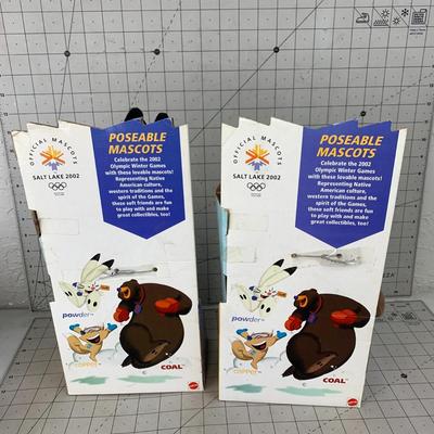 #427 Olympic SLC 2002 Posable Mascots Powder and Coal