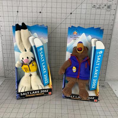 #427 Olympic SLC 2002 Posable Mascots Powder and Coal