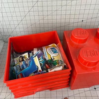 #434 Lego Container With Manuals