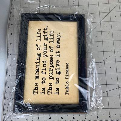 #436 Framed Famous Quotes: Picasso, Shakespeare, Wolfe and Fitzgerald