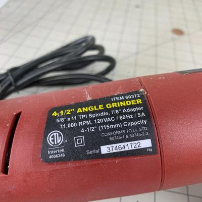 #439 4-1/2" Angle Grinder Chicago Electric Power Tool