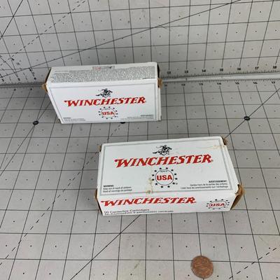 #450 Two Boxes of Winchester Centerfire Cartidges Ammo
