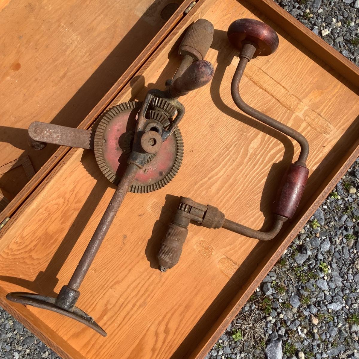 254 Antique Shoulder Brace Hand Drill & Hand Drill