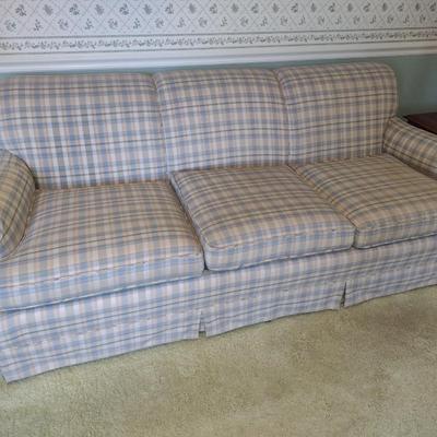 Upholstered Three Cushioned Couch