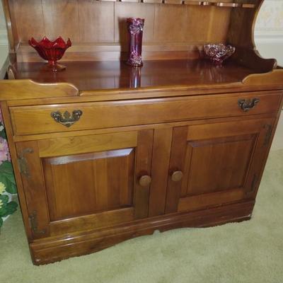 Two Piece Hutch China Hutch Cherry Wood by Monitor Furniture Co.