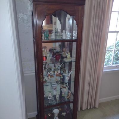 Curio Cabinet with Glass Shelves (No Contents)