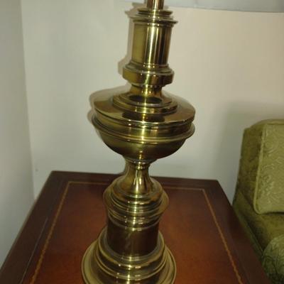 Pair of Stiffel Brass Post Lamps