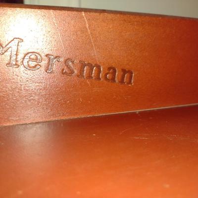 Mid Century Mersman Side Table with Leather Inlaid Top Choice A