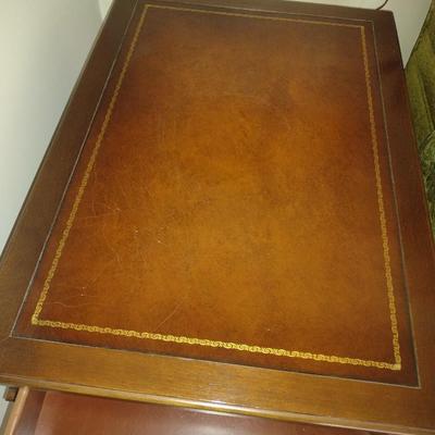 Mid Century Mersman Side Table with Leather Inlaid Top Choice B