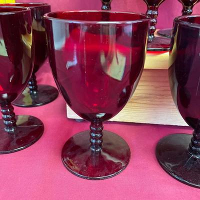 Royal Ruby red monarch goblets