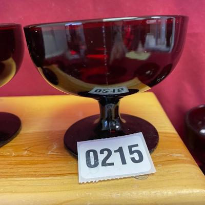 Royal Ruby red footed sherbet dishes