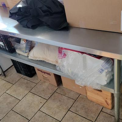 Stainless Steel Table, 6' x30" W x 3' T