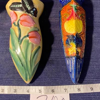 Vintage Porcelain Wall Pockets