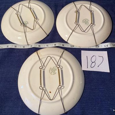 Set of Three Vintage Trot, Leap and Halt Collector Plates