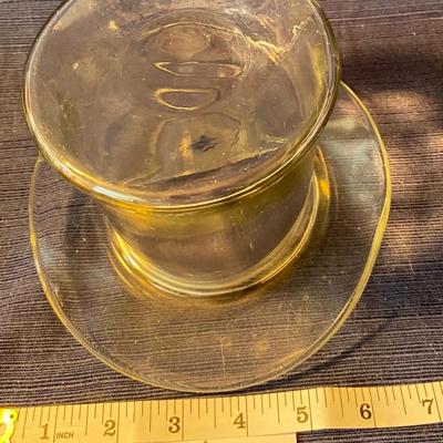 Vintage Depression Glass Top Hat Dish