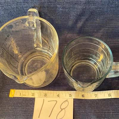 2 Vintage Fire King Measuring Cups