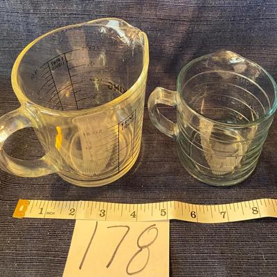 2 Vintage Fire King Measuring Cups