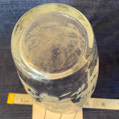 Vintage White Rose Glass Vase