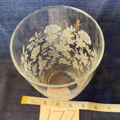Vintage White Rose Glass Vase