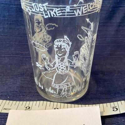 1955  White Hoody Doody Jelly Glass