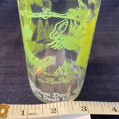 Vintage 1950s Davy Crocket Character Glass