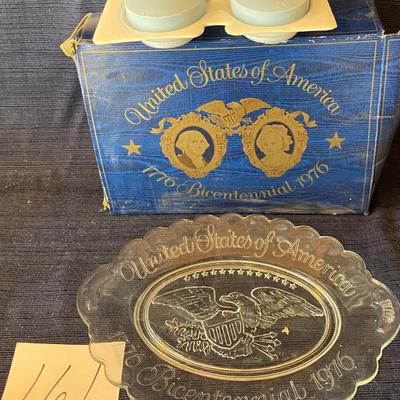 2 Avon Bicentennial USA Dish and Soap Set