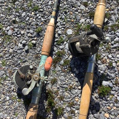 280 Vintage Hand Crafted Fishing Poles with Penn & Shimano Reels