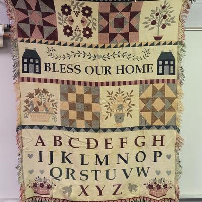 BLESS OUR HOME Throw Blanket
