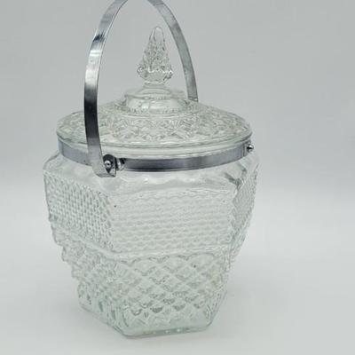 Pressed Glass Ice Decanter