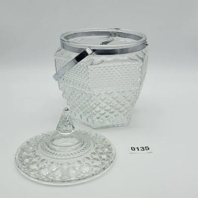 Pressed Glass Ice Decanter