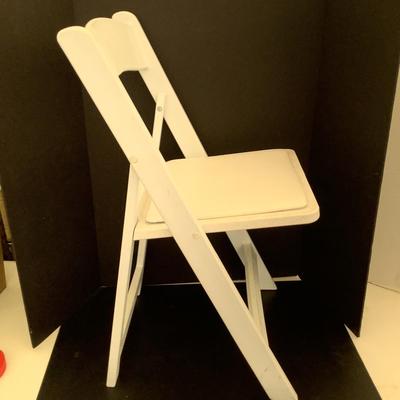 301 Lot of 10 Resin Stackable Chairs with Vinyl Padded Seats