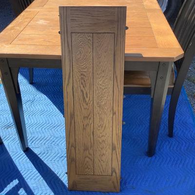 308 Oak Top Dining Table with Set of 4 Dining Chairs & Leaf