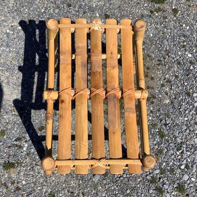 309 Bamboo Wicker Bench/Ottoman