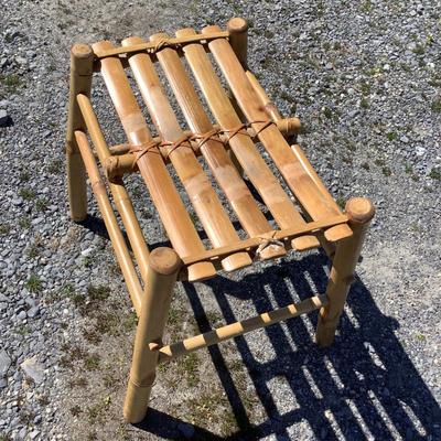 309 Bamboo Wicker Bench/Ottoman