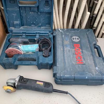 313 Bosch Orbital Sander Micro Filter System & 4 1/2" Angle Grinder