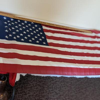 5' US Flag with Post