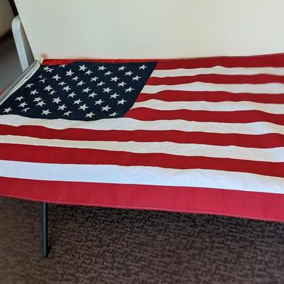 5' US Flag #2 with post