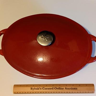 Like New Red Enameled Dutch Oven