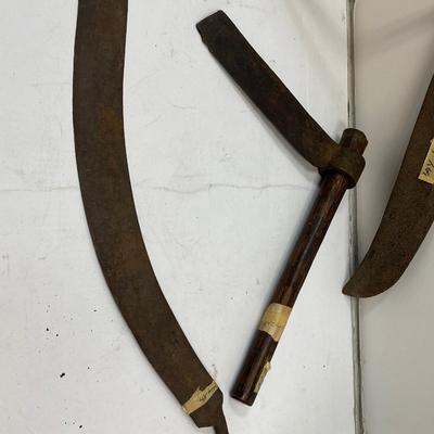 Antique Primitive Blacksmith Hay Knife Froe Spokeshave Blade