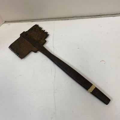 Antique Primitive Stone Mason's Crandall Hammer Masonry Tool