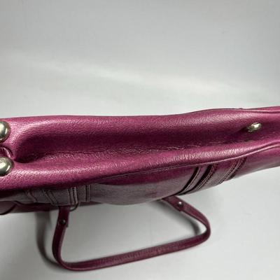 Retro Faux Imitation Leather Pink Handbag Purse Small Travel Bag