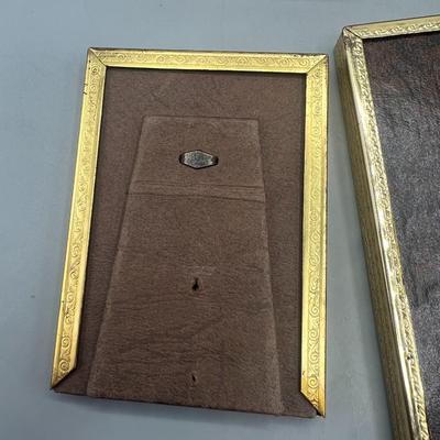 Mixed Lot of Small Gold Tone Brass Picture Photo Frames