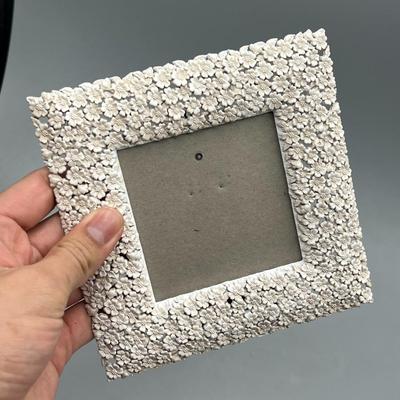 Cute Tiny Flower Metal Square Picture Photo Frame