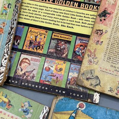 Lot of 5 Little Golden Book Vintage Children's Storybooks Walt Disney Zorro Mother Goose