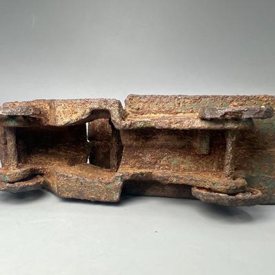 Vintage Weathered Aged Cast Metal Toy Panel Truck
