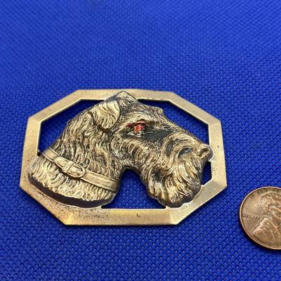 VINTAGE SCOTTIE DOG FACE PIN