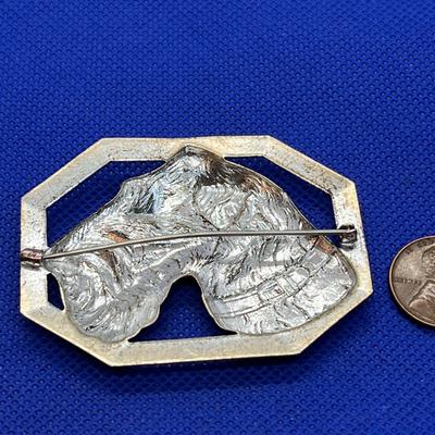 VINTAGE SCOTTIE DOG FACE PIN